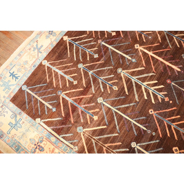 Zabihi Collection Persian Bakshaish Tree Square Contemporary Rug For Sale - Image 9 of 12