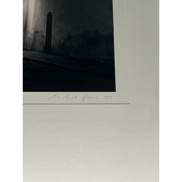 Abstract Michael Kenna (u.k. Born 1954), "Entrance, Prague, Czechoslovakia" 1990 Toned Silver Gelatin Photograph For Sale - Image 3 of 3