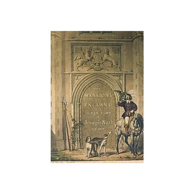 This antique, 19th century, English, hand-signed, architectural entry engraving. It is titled "The Mansions of England in...