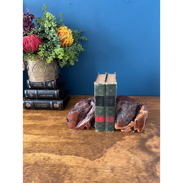 Vintage Rustic Burl Wood Bookends - a Pair For Sale - Image 15 of 17
