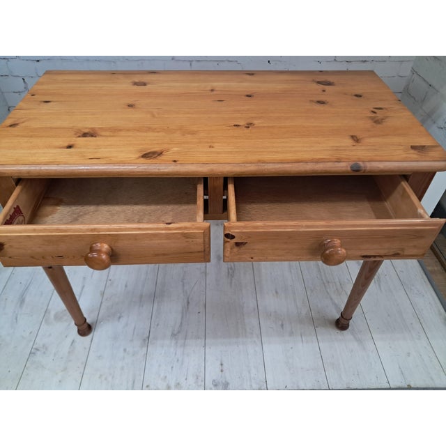 Vintage Pine Hall Console Table, 1980 For Sale - Image 11 of 18