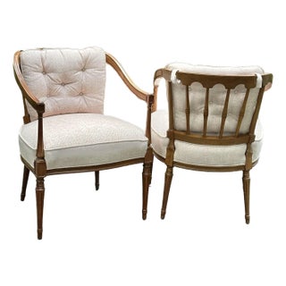 Vintage Regency Louis XVI Armchairs - A Pair For Sale