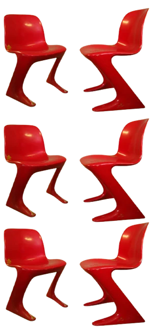 Z Chairs by Ernst Moeckel & Siegfried Mehl for VEB Petrochemisches Kombinat Schwedt, 1960s, Set of 6