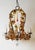 Flower Basket Chandelier with Amber Color Crystals, 1950s For Sale - Image 9 of 18