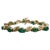 10 Carat Emerald 1.3 Carat Diamond Affordable Tennis Bracelet 14 K Yellow Gold For Sale - Image 18 of 18