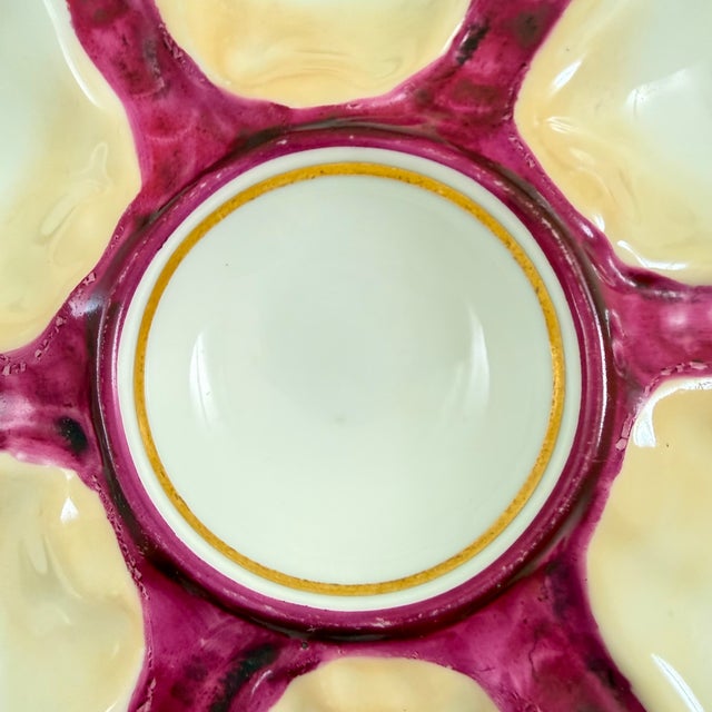 Limoges, France French Porcelain Six Well ‘Eyes’ Oyster Plate For Sale - Image 4 of 7