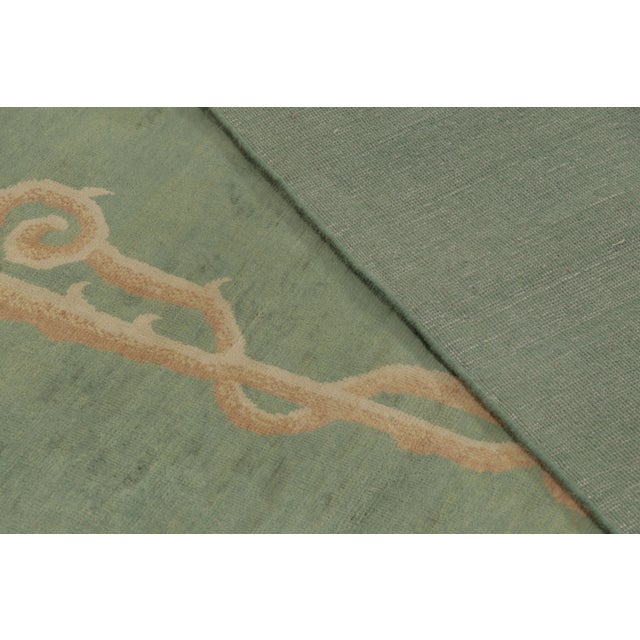 Green Rug & Kilim’s Chinese Art Deco Inspired Rug, Green With Elegant Vine Scroll For Sale - Image 8 of 8