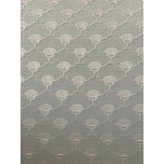 Georgian Carved Mahogany Upholstered Vanity Bench, Celadon Blue, Early 20th Century For Sale - Image 16 of 18