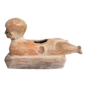 Pre-Columbian - Jama Coaque Male Figure W/ Helmet