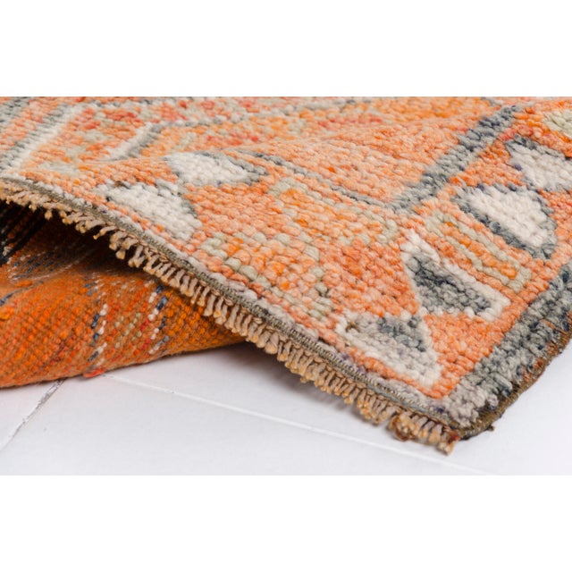 Mid 20th Century Medallion Oushak Runner Rug For Sale - Image 9 of 10