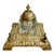 French Brass & Crystal Inkwell For Sale