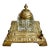 French Brass & Crystal Inkwell W/Tray For Sale