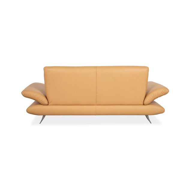 Two-Seater Leather Sofa in Apricot Cream Beige with Manual Function from Koinor Rossini For Sale - Image 11 of 13