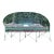 1970s Curvaceous Green-Painted Metal Garden Bench Seating Three For Sale