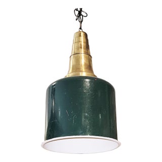 1930s Industrial Hanging Lamp Fixture For Sale
