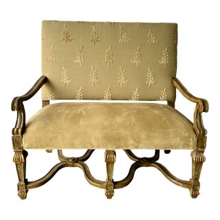 Late 20th Century Custom Upholstered Robb & Stucky Settee For Sale
