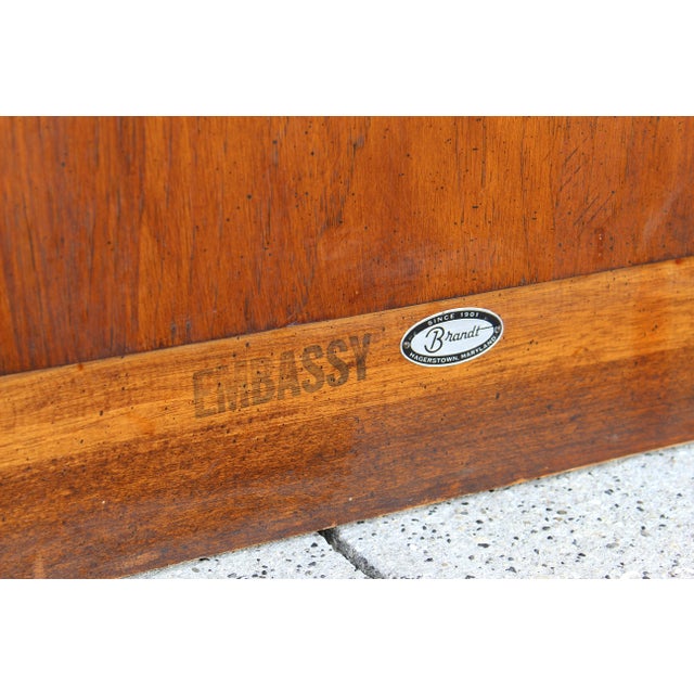 Vintage Brandt Embassy Collection Hollywood Regency Faux Bamboo Credenza Cabinet With Hand-Painted Bamboo Motif – Asian Chinoiserie Sideboard Console For Sale - Image 17 of 18