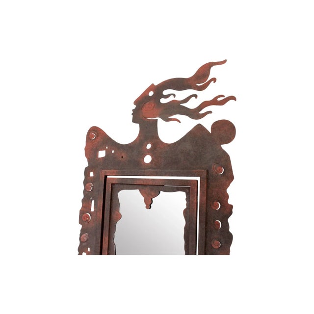 Art Deco Art Deco-Influenced Figural Wall Mirror For Sale - Image 3 of 10