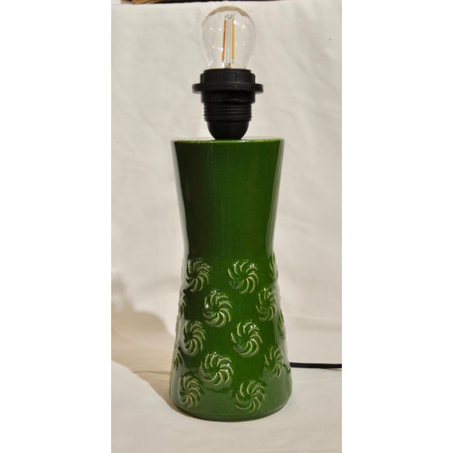 1970s Dark Green Secle Lamp For Sale - Image 5 of 10