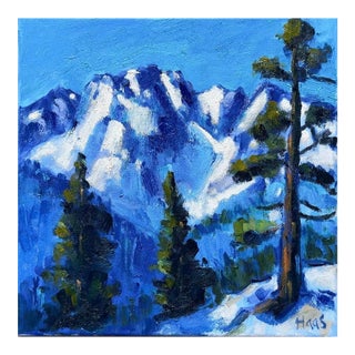 Blue Sierra - Contemporary Oil Painting Original For Sale