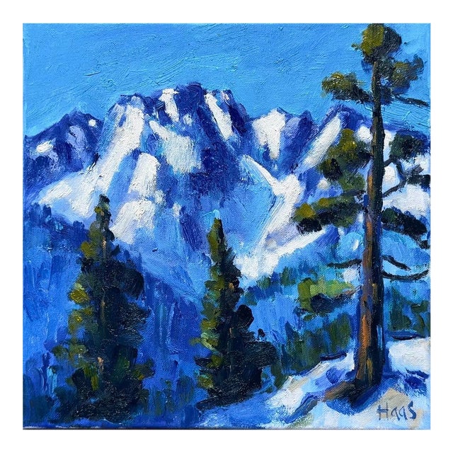 Blue Sierra - Contemporary Oil Painting Original For Sale