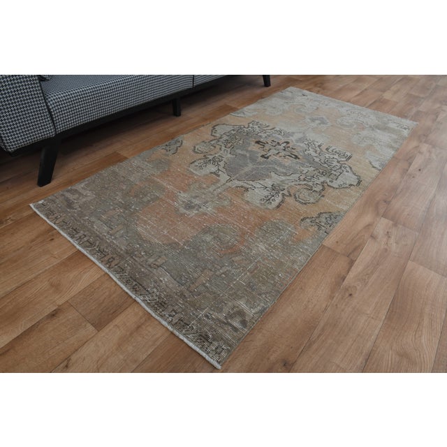 Turkish 1970s Vintage Turkish Handmade Wool Cotton Orange Runner Rug For Sale - Image 3 of 11