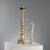 Carved, lacquered, and gilded wooden candelabra dating back to mid-19th-century Italy. The turned and finely carved stem...
