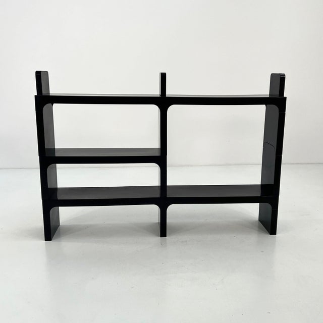 Black Modular Shelf by Olaf Von Bohr for Kartell, 1970s, in Good conditions. Designed 1970 to 1979 This piece has an...