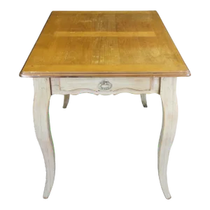 1980s Vintage French Provincial Rectangular Walnut Farmhouse Country Dining Table
