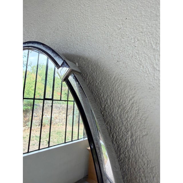 Vintage Round Metal Mirror, 1970s For Sale - Image 12 of 18