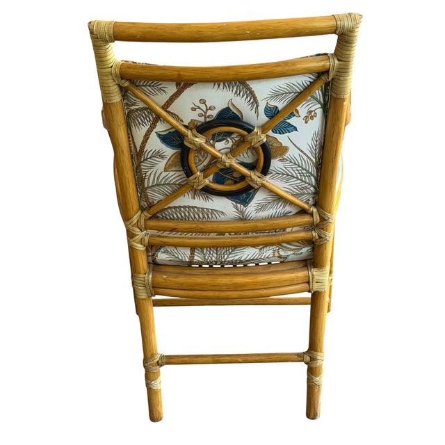 Modern McGuire Furniture Co Bamboo Rattan Target Dining Arm Chair - 1 of 6 For Sale - Image 3 of 4
