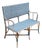 Vintage Two-Seater Rattan Bench, 1950s For Sale