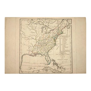 Original Antique Map of the South, Usa, C.1811 For Sale