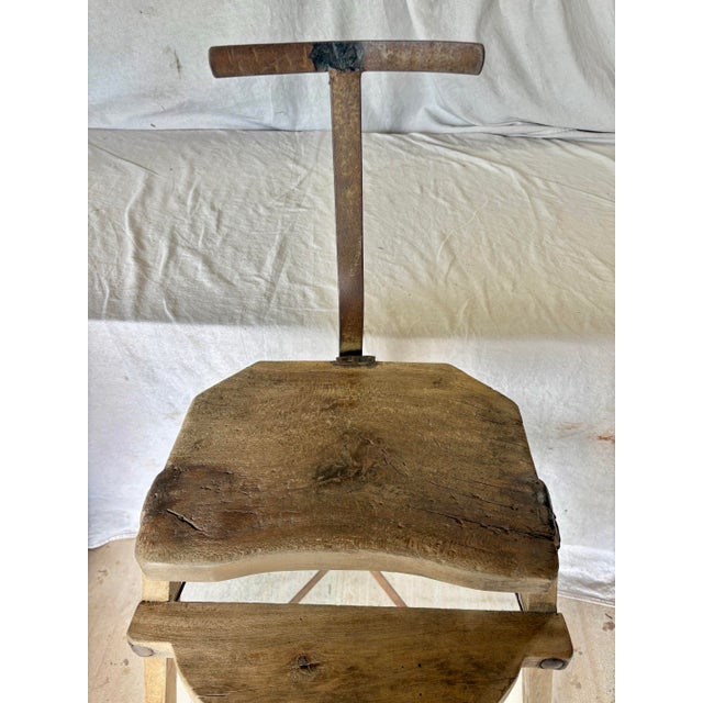Late 19th Century French Wood and Iron Artist Work Chair For Sale - Image 6 of 13