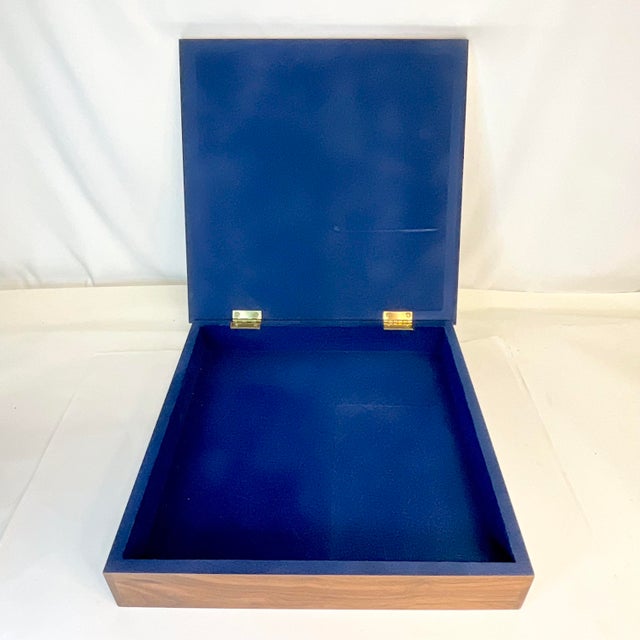 Vintage Arts & Crafts Boho Chic Chess-Checker Board With Storage For Sale - Image 4 of 9