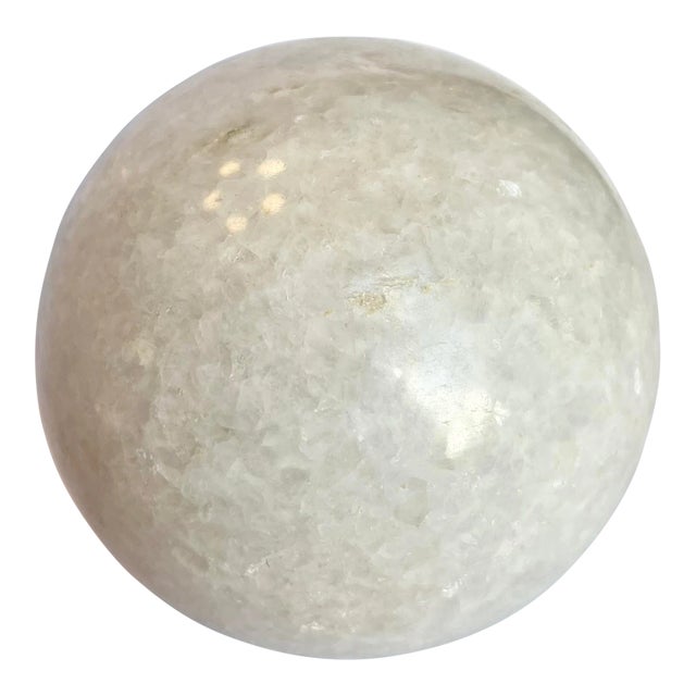 Vintage Late 20th Century White Stone Sphere For Sale
