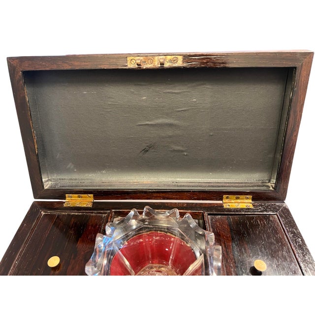 Large 19th Century English Mahogany Sarcophagus Form Tea Caddy For Sale In Boston - Image 6 of 8