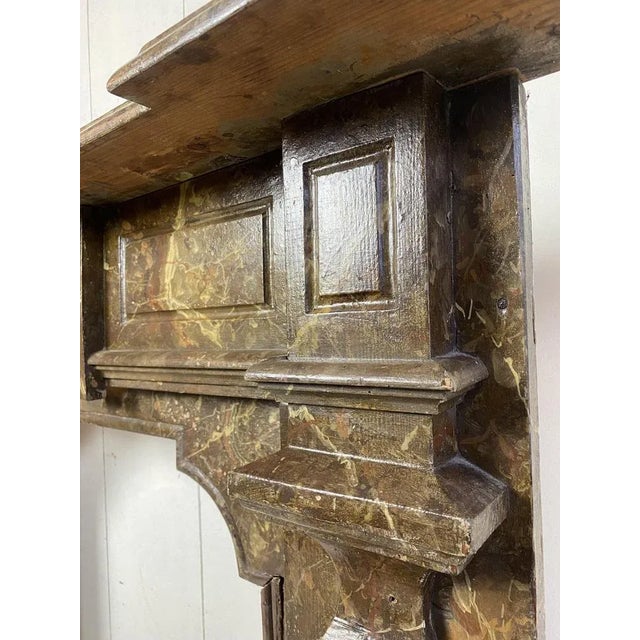 Antique Wooden Fireplace Mantle, 1900s For Sale - Image 4 of 18
