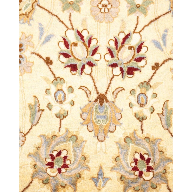 Traditional Mogul, One-of-a-Kind Hand-Knotted Area Rug in Ivory, 4' 1" x 6' 5" For Sale - Image 3 of 8