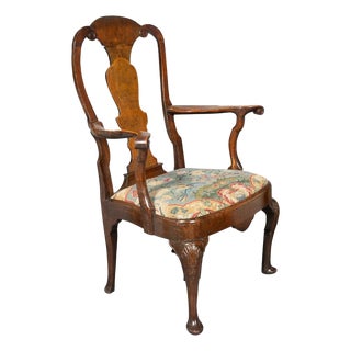 George I Walnut Armchair For Sale