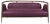 Essex Purple Leather Sofa by Javier Gomez For Sale