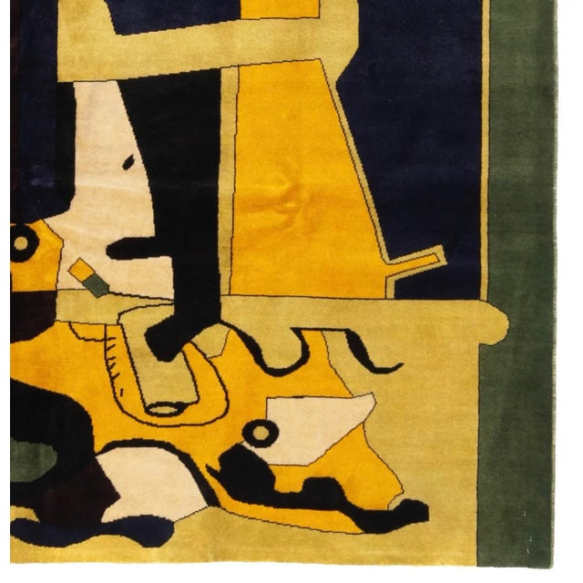 French Artistic Design Inspired by Le Corbusier Rug 7'2" X 9'0" For Sale - Image 4 of 5