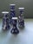 Vintage Blue & White Patterned Candlesticks- Set of 4 For Sale In Jacksonville, FL - Image 6 of 11
