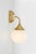 Modern AERIN for Visual Comfort Signature Cristol Small Single Sconce in Hand-Rubbed Antique Brass with White Glass For Sale - Image 3 of 4