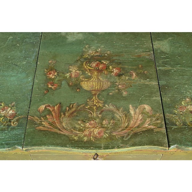 Small Louis XV Style Painted Oak Dressing Table, Late 18th Century For Sale - Image 6 of 18