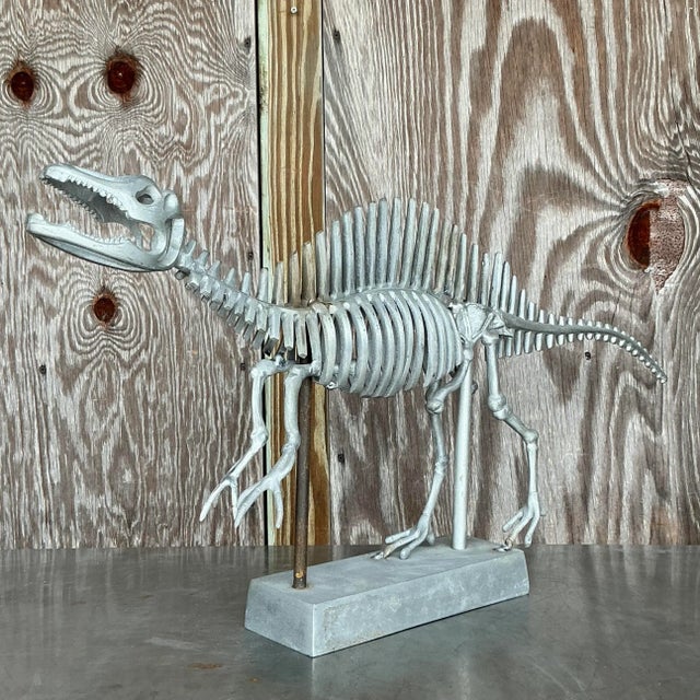 Vintage Boho Steel Dinosaur Model For Sale In West Palm - Image 6 of 6