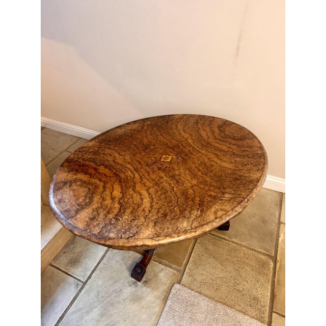 Antique Victorian Burr Walnut Table, 1860 For Sale - Image 3 of 8