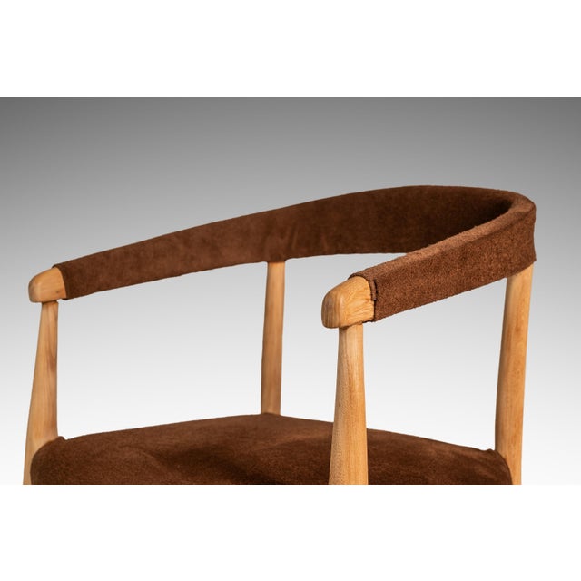 Mid-Century Modern Bentwood Lounge Chair / Armchair in Suede & Maple in the Manner of Lawrence Peabody / Thonet, Usa, C. 1950s For Sale - Image 11 of 18