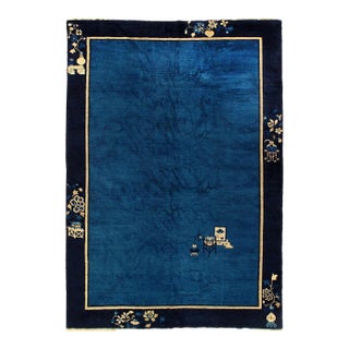 Pasargad DC Navy Blue Antique Chinese Peking Rug For Sale