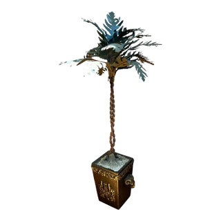Vintage Decorative Metal Palm Tree For Sale